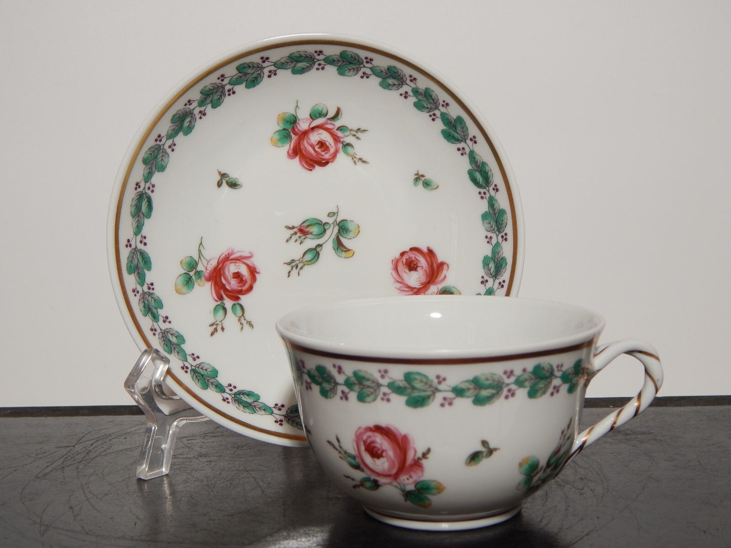 PREZIOSA RICHARD GINORI PITTORIA DOCCIA TAZZA DA TE' PORCELLANA DECORO FLOREALE