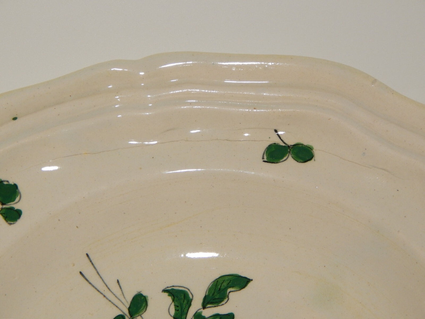 ANTICA RARA ALZATA FRUTTIERA MAIOLICA CERAMICA LODIGIANA VECCHIA LODI DIPINTA