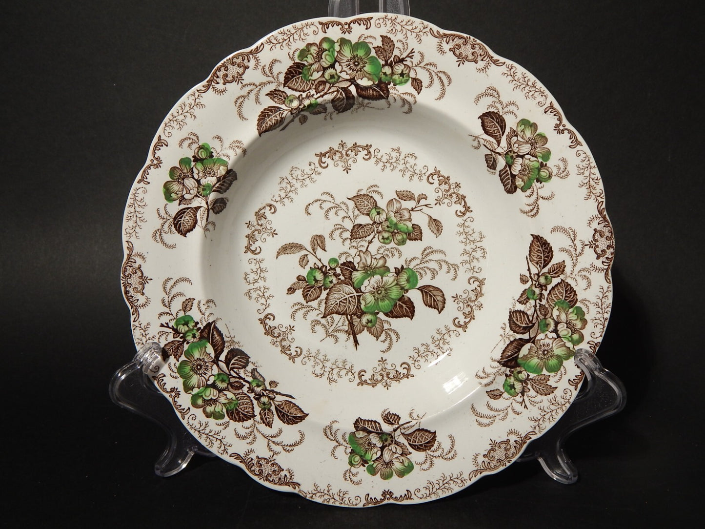 ANTICO 1850 SERVIZIO 18 PIATTI SEMI PORCELLANA INGLESE RIDGWAY &C. APPLE BLOSSOM