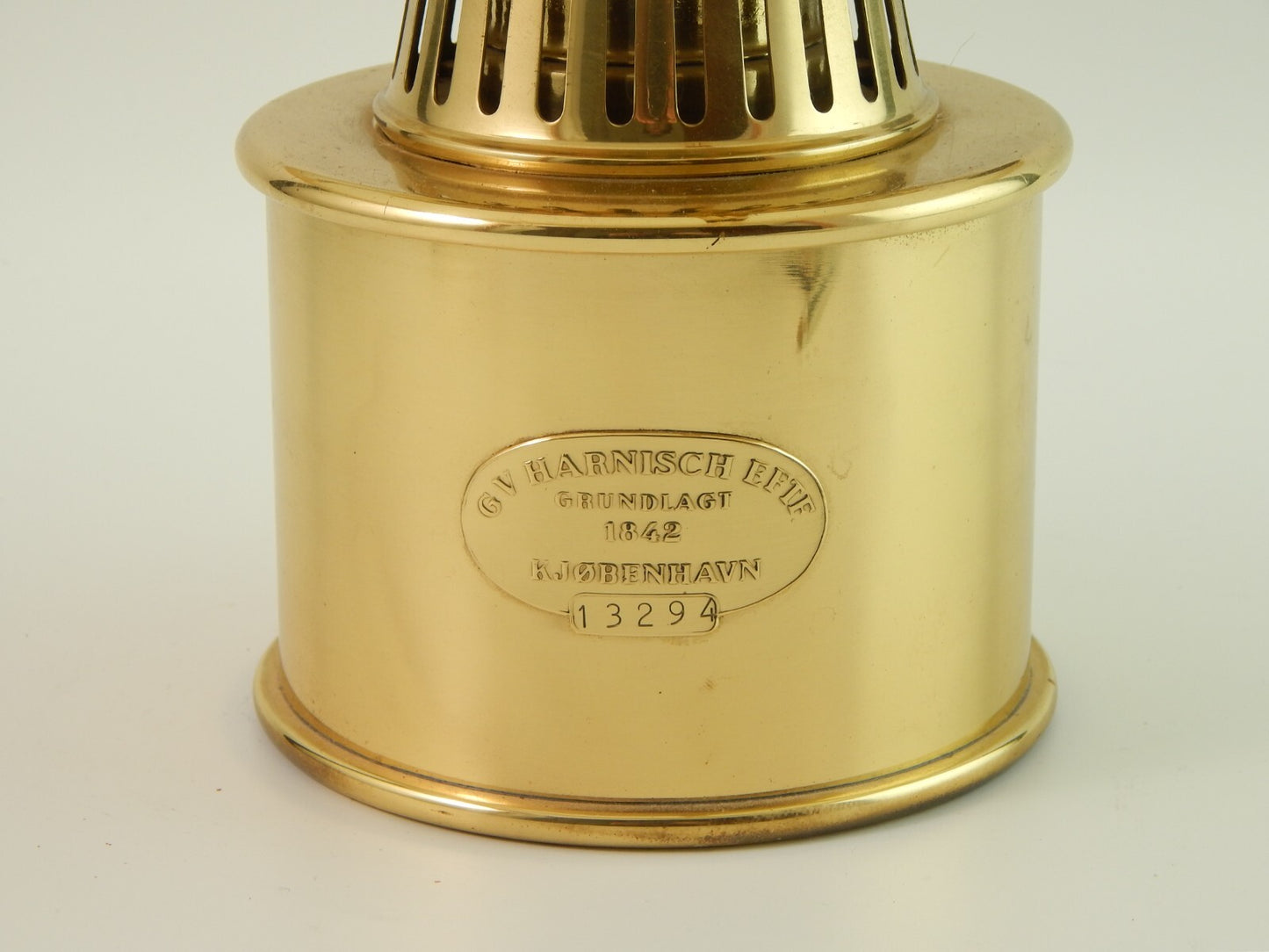 ANTICA LAMPADA PETROLIO NAUTICA VETRO OPALINO HOLMEGAARD HARNISCH COPENHAGEN