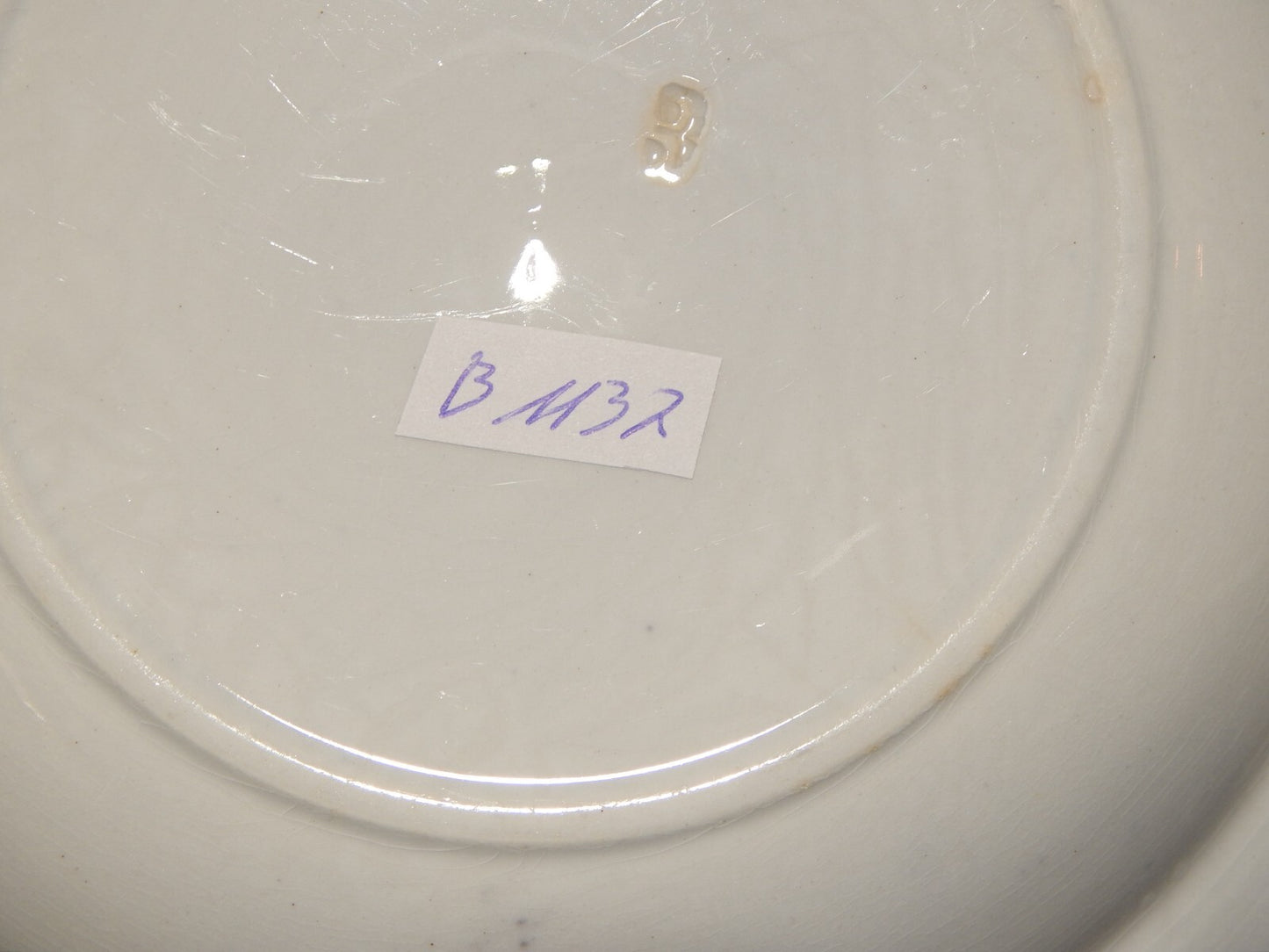 ANTICO PIATTO FONDO CERAMICA JARDINIERE VILLEROY & BOCH FINE '800 DIFETTO B1137