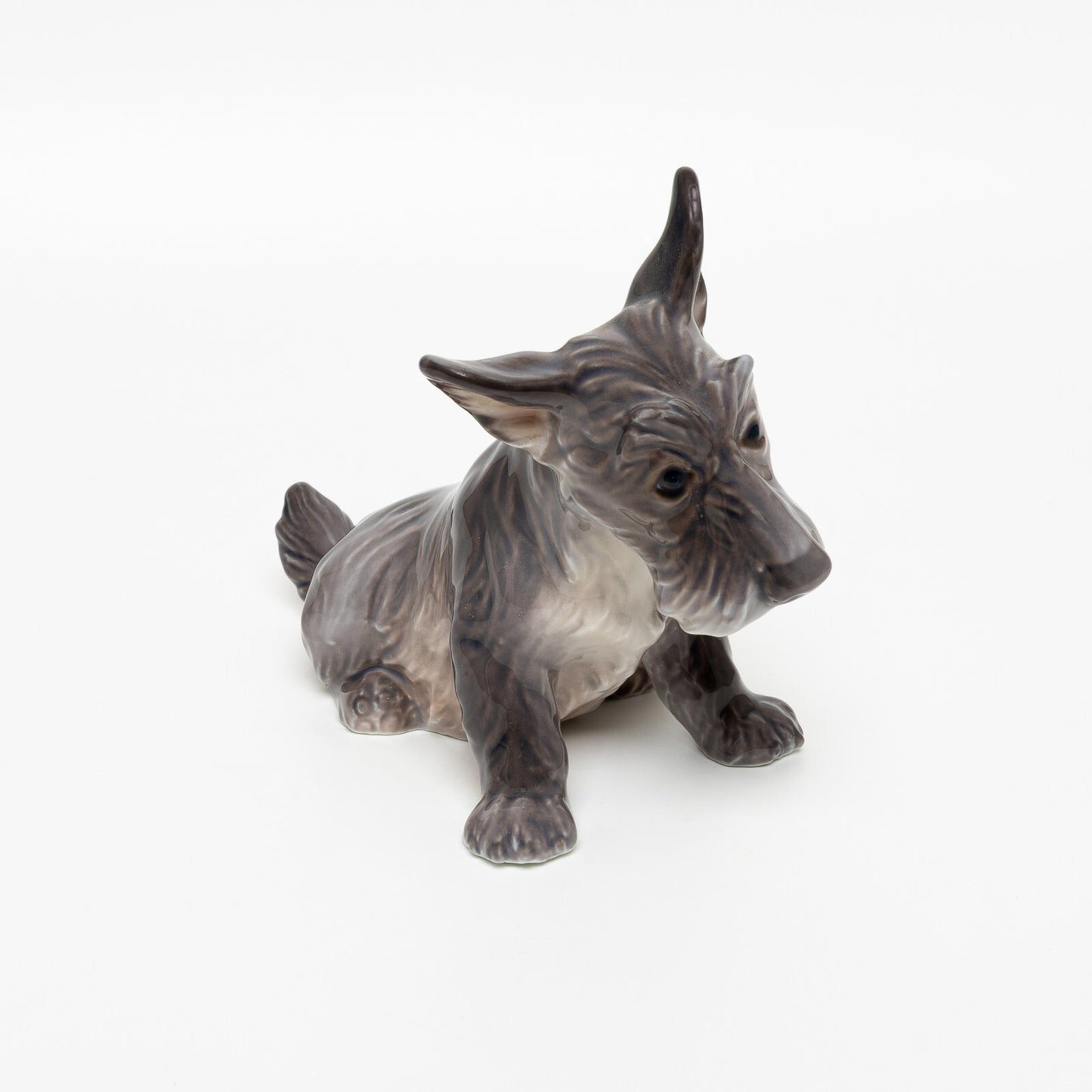 RARA STATUINA PORCELLANA DAHL JENSEN COPENHAGEN "Scottish Terrier" 1078 15x19x10