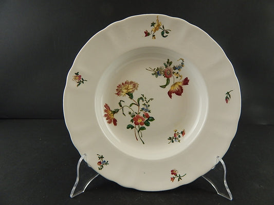 ANTICO 1800 RARISSIMO PIATTO FONDO CERAMICA RICHARD MILANO DECORO DRESDEN A129