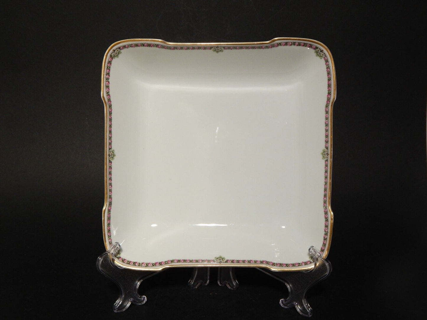 ANTICO ART DECO VASSOIO FONDO QUADRO PORCELLANA HEINRICH &CO BAVARIA LA FAYETTE