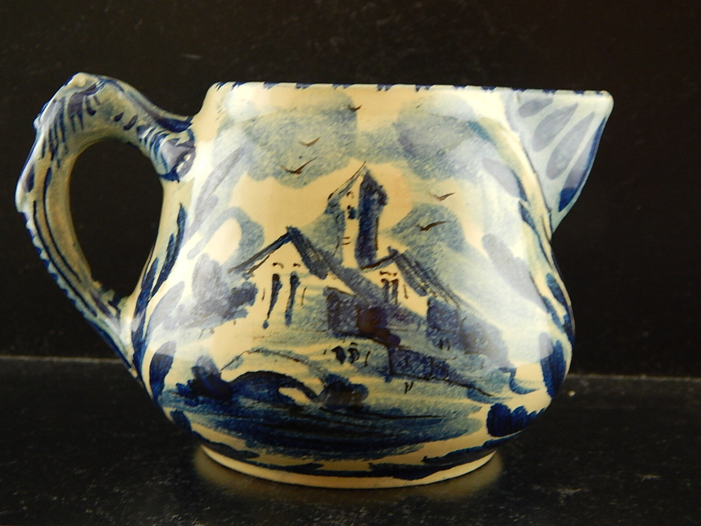 ANTICA LATTIERA BRICCO CERAMICA ALBISOLA HANDMADE MADE ITALY DIPINTA A MANO