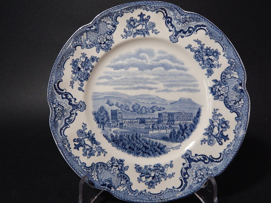 VINTAGE JOHNSON BROS OLD BRITAIN CASTLE BLU PIATTO DESSERT PORCELLANA DIFETTO