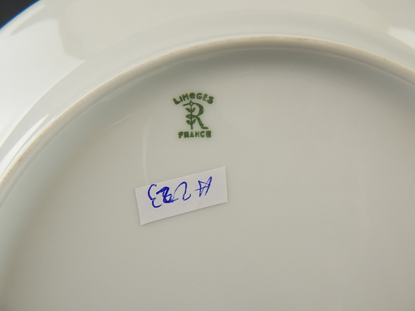 SERVIZIO 12 PIATTI LIMOGES RAYNAUD WASHINGTON PORCELLANA BIANCA DECORO ARABESCHI