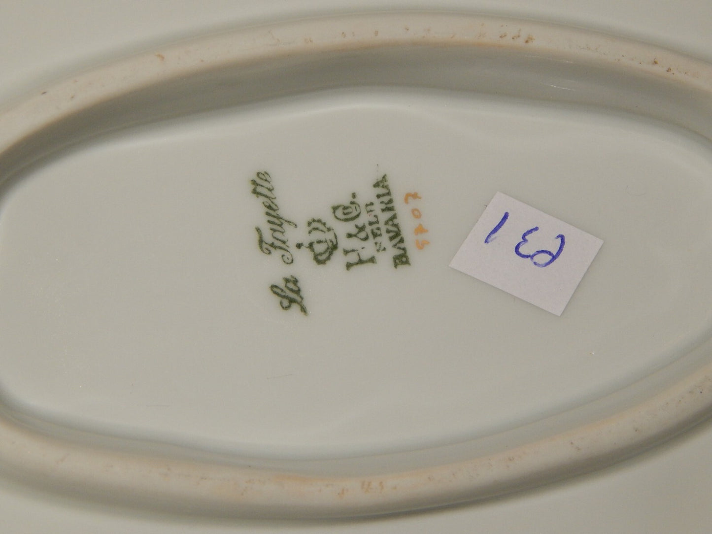 ANTICA ART DECO SALSIERA PORCELLANA HEINRICH &CO BAVARIA LA FAYETTE