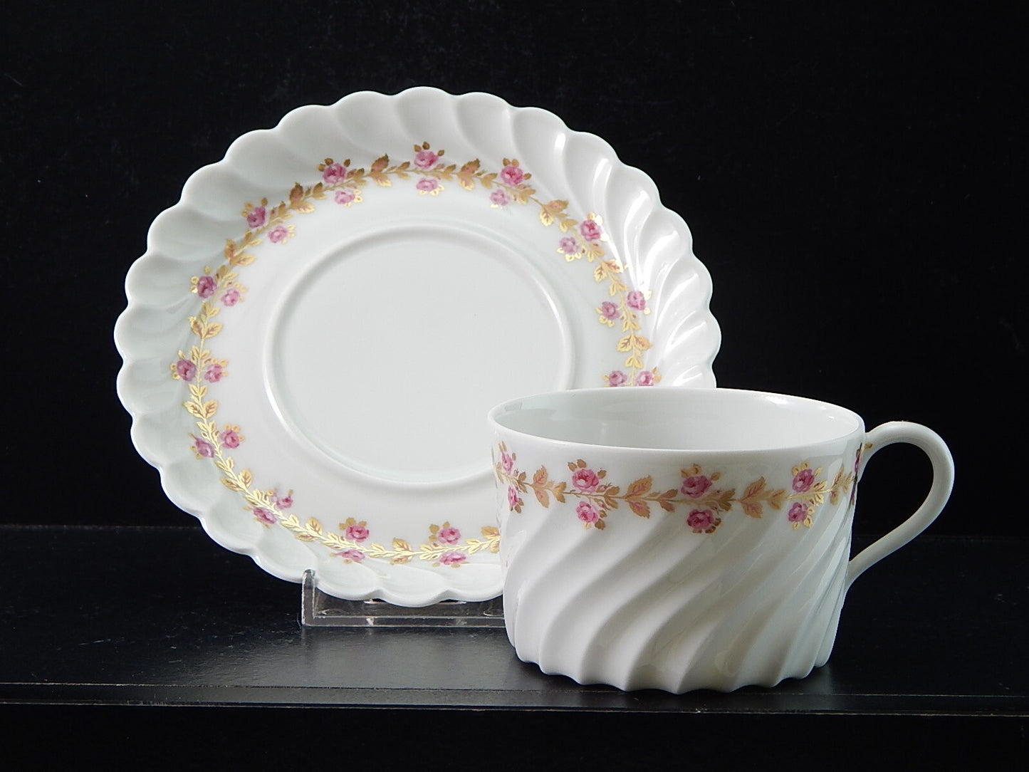VINTAGE PREZIOSO SERVIZIO 6 TAZZE DA TE' PORCELLANA HAVILAND LIMOGES