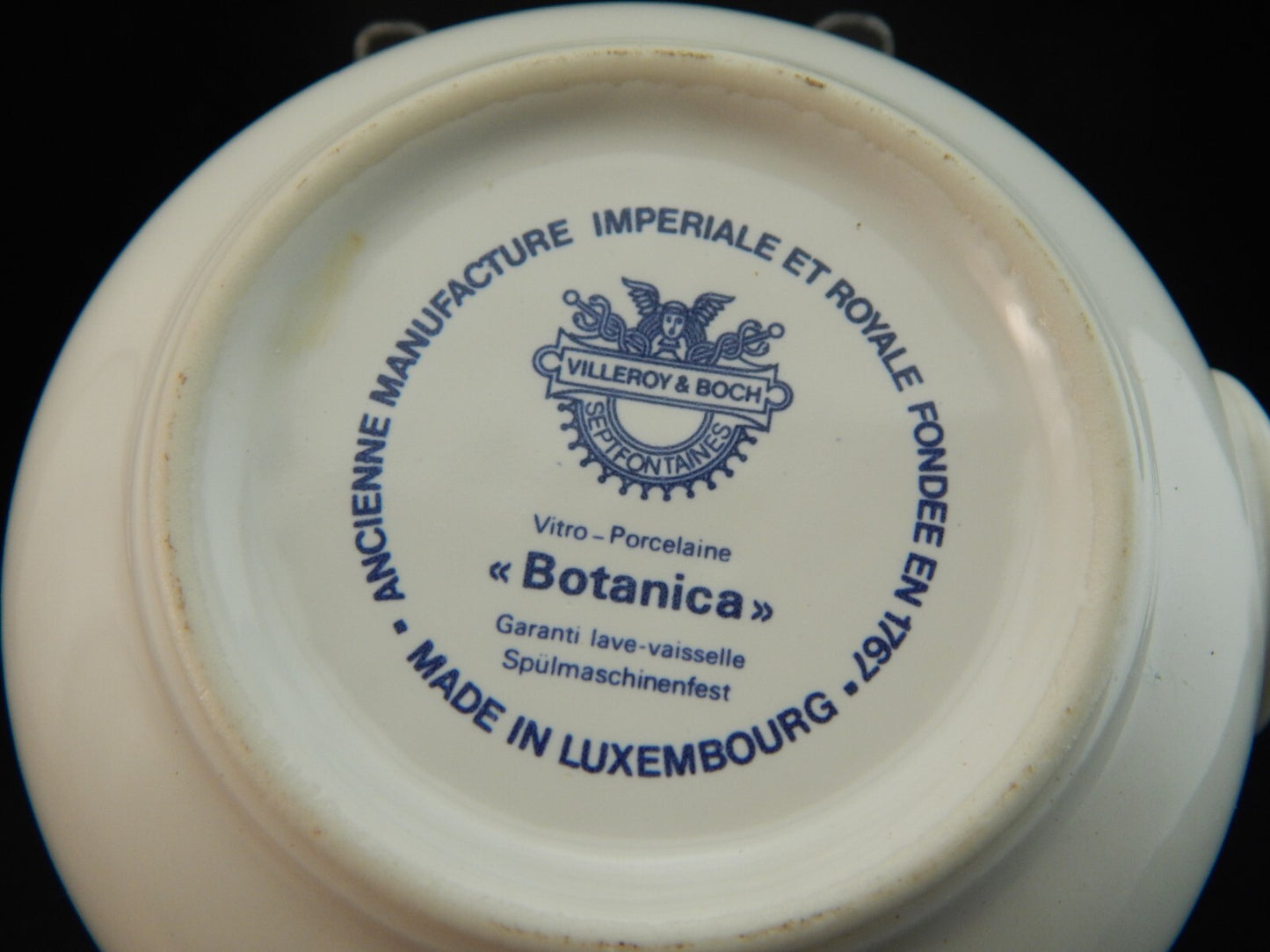 VINTAGE VILLEROY&BOCH TEGAMINO CIOTOLA CON MANICO PORCELLANA COLLEZIONE BOTANICA