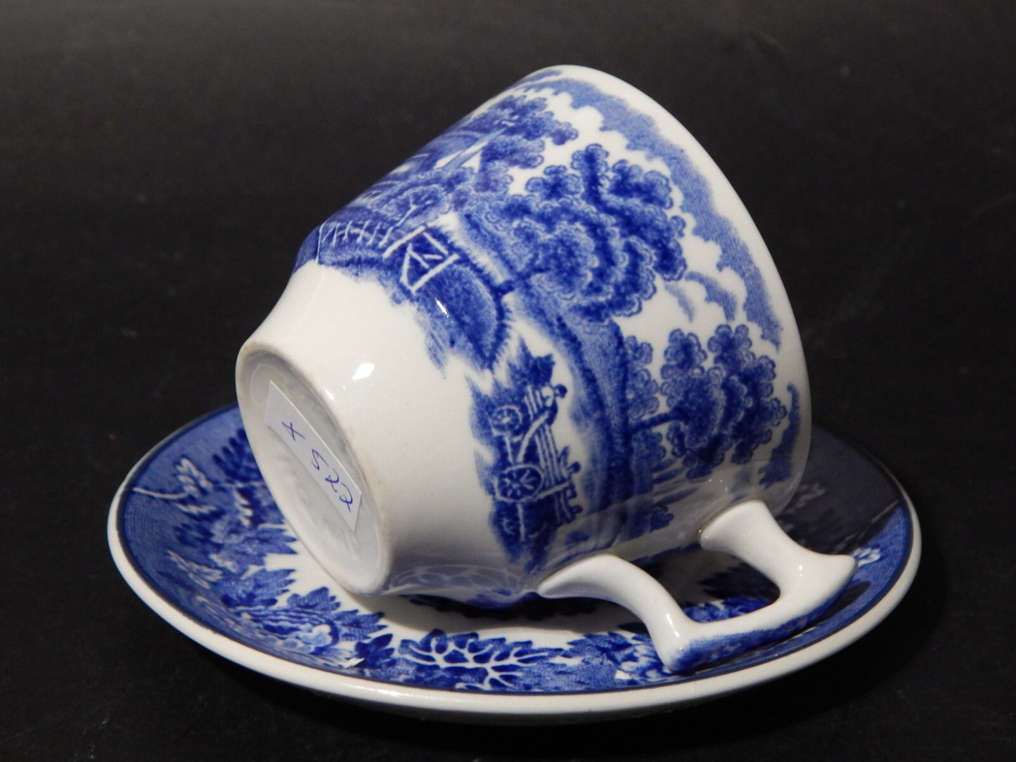 ANTICA TAZZA CERAMICA POTTERY ENOCH WOOD&SONS DECORO ENGLISH SCENERY