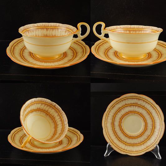 ANTICA ART DECO 1935 RARA TAZZA TÈ PORCELLANA INGLESE A B JONES &SONS GRAFTON