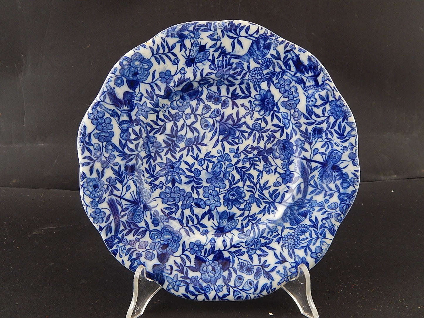 ANTICO RARO META' 800 PIATTO DECORATIVO CERAMICA EREDI IMODA TORINO STAMPA MANO