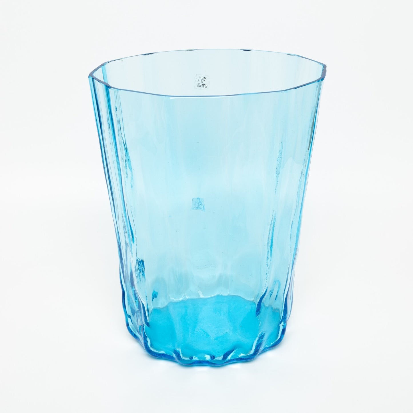 VINTAGE ORIGINALE VASO VETRO SOFFIATO ACQUA MARINA VETRI MURANO AURELIANO TOSO