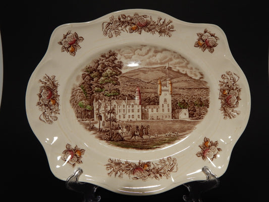 ANTICO VASSOIO PORCELLANA JOHNSON BROS ROYAL HOMES OF BRITAIN BALMORAL CASTLE