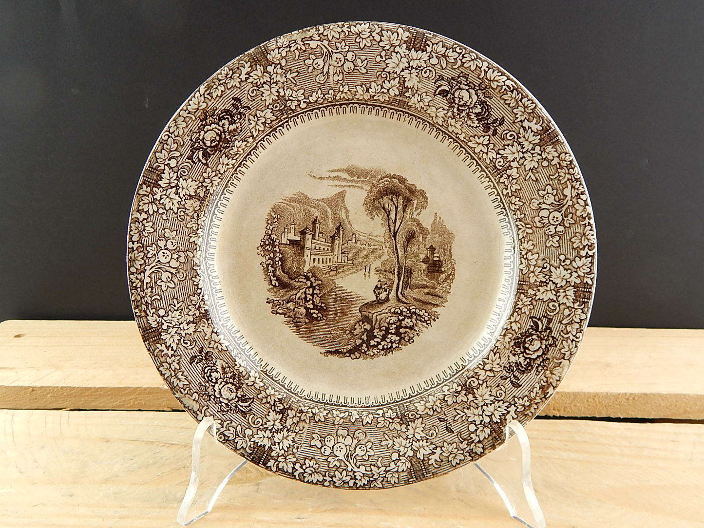 ANTICO 1800 PIATTO PORCELLANA CERAMICA PRIMAVESI & SONS SWANSEA NEWPORT & LONDON