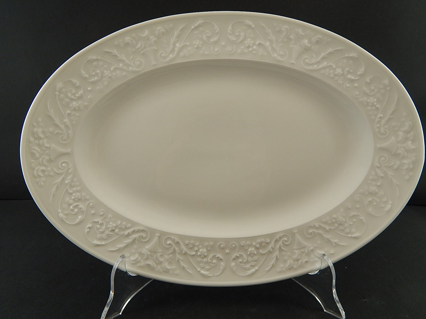 VASSOIO PIATTO OVALE LIMOGES RAYNAUD PORCELLANA BIANCA MODELLO WASHINGTON