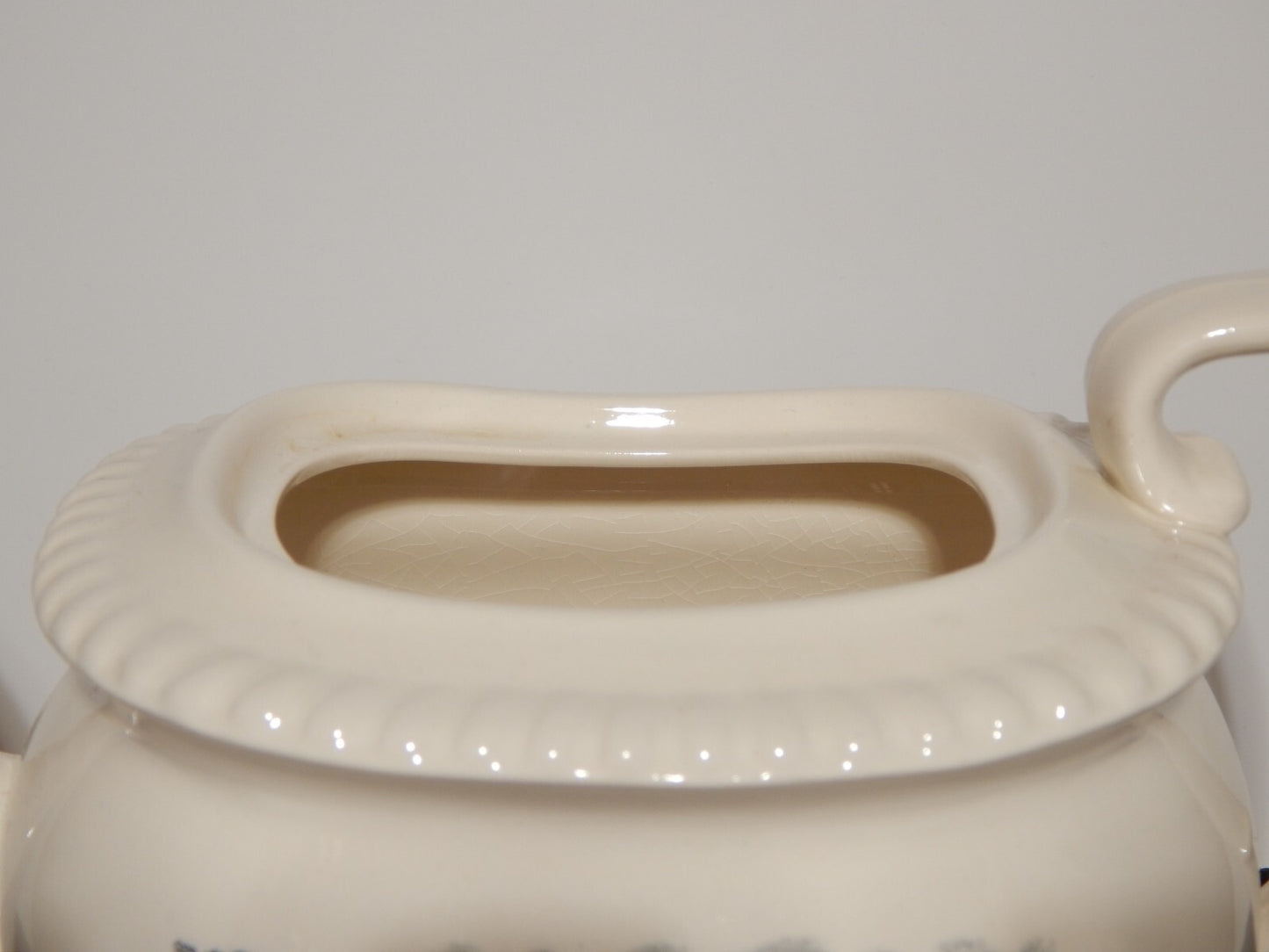 ANTICO RARO SERVIZIO TE' INGLESE SEMI PORCELLANA COPELAND SPODE PAESAGGIO MARINO