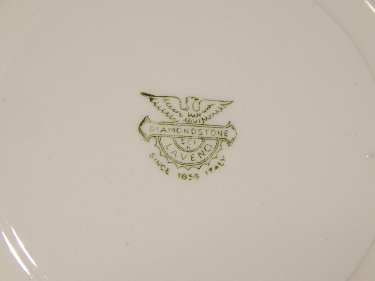 VINTAGE TAZZA BRODO CONSOMME' CERAMICA S.C.I. LAVENO DIAMONDSTONE BIANCO BLU #