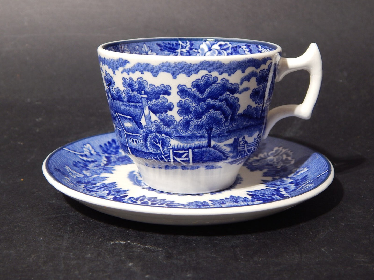 ANTICA TAZZA CERAMICA POTTERY ENOCH WOOD&SONS DECORO ENGLISH SCENERY X568