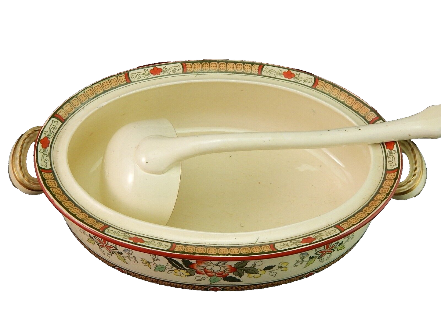 ANTICA 1880 ZUPPIERA CENTROTAVOLA SEMIPORCELLANA INGLESE BISHOP POWELL & STONIER