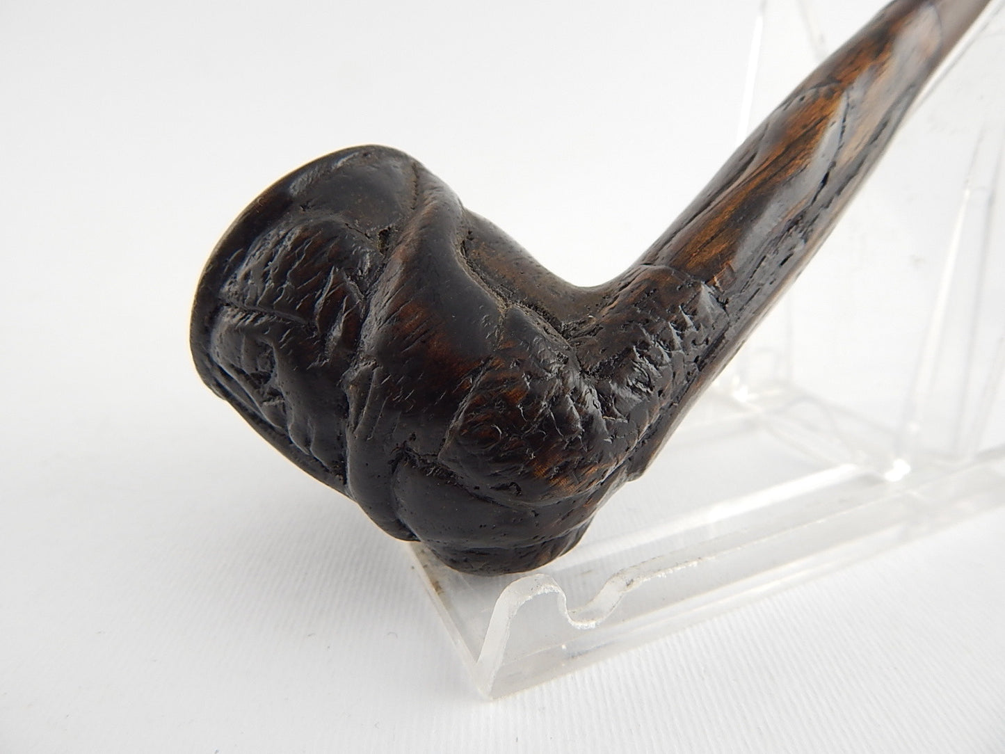 VINTAGE PIPA FUMATA KIKO MADE IN TANZANIA LEGNO SCOLPITA MANO HAND CARVED PIPE