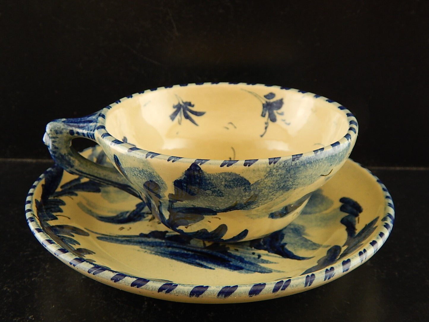 ANTICA TAZZA DA TE' CERAMICA ALBISOLA HANDMADE MADE ITALY DIPINTA A MANO #3