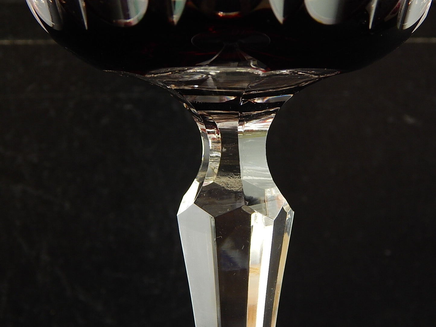 PREZIOSO VINTAGE BICCHIERE CALICE CRISTALLO BOEMIA MOLATO