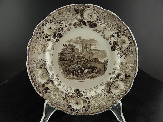 ANTICO PIATTO COLLEZIONE PORCELLANA CASTELLO STOLZENFELS FINE 800