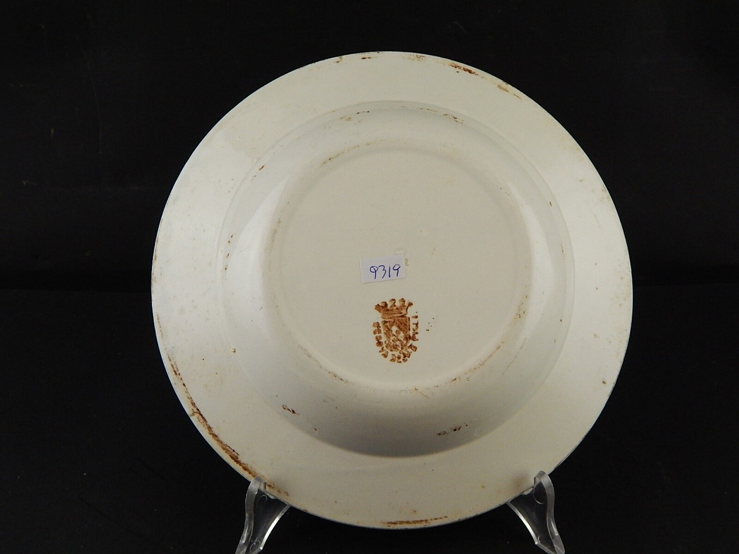 ARTE POVERA ANTICO PIATTO CERAMICA VEDOVA BESIO & FIGLI MONDOVI' DECORATO MANO