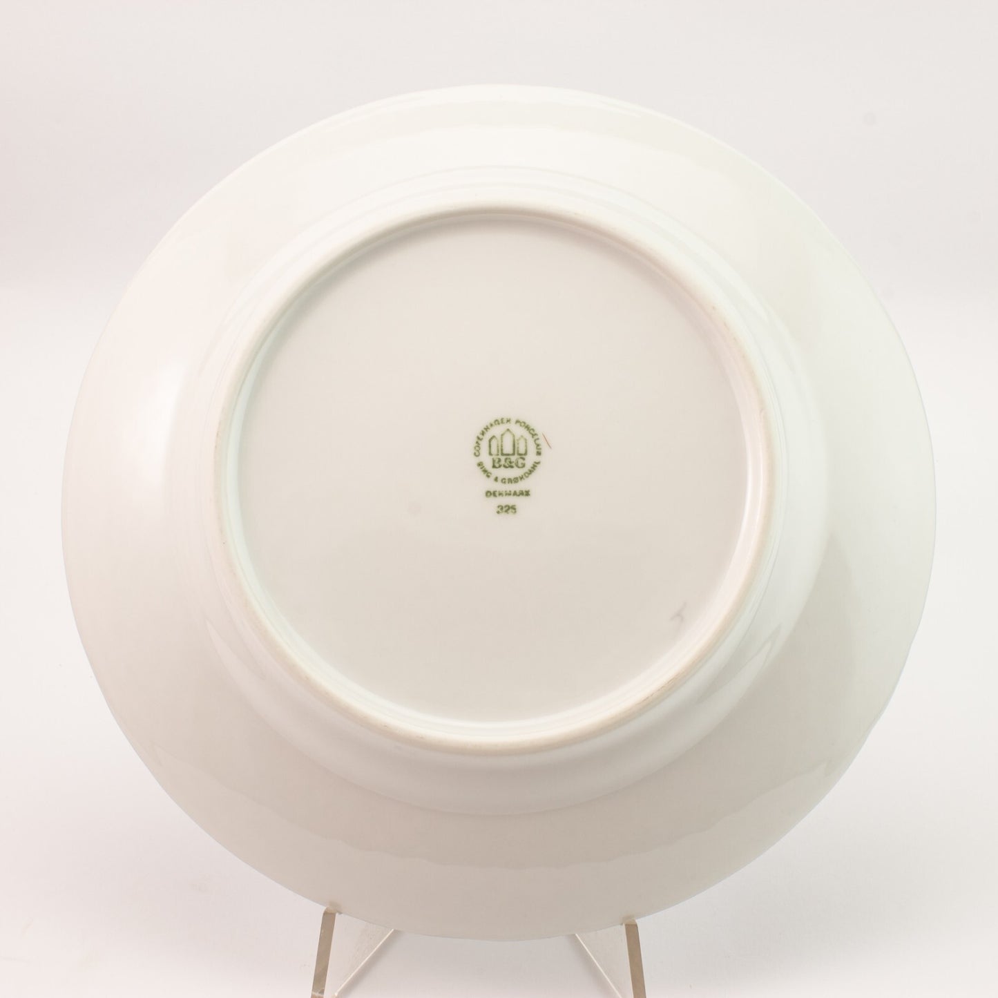 PIATTO PIANO 25 CM PORCELLANA E ORO ZECCHINO SERVIZIO GABBIANI BING&GRONDAHL 325