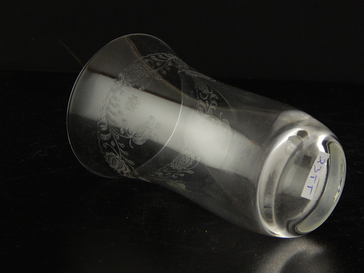 ANTICO BICCHIERE CRISTALLO LIBERTY INCISO TUMBLER COCKTAIL BIBITA TE' FREDDO