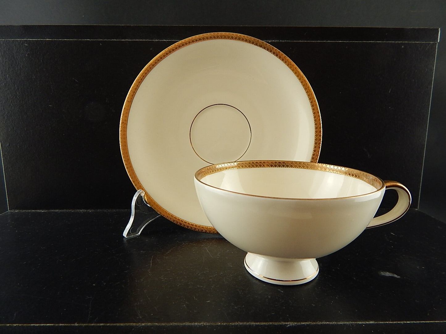 PREZIOSA ANTICA STILE IMPERO TAZZA TE' PORCELLANA E ORO ZEH SCHERZER BAVARIA