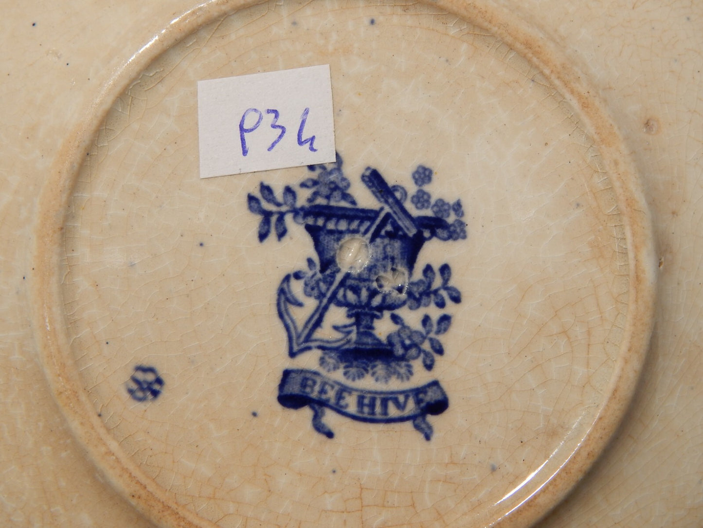 WILLIAM RIDGWAY 1830 ANTICA PREZIOSA TAZZA DA TE' POTTERY BIANCA BLU