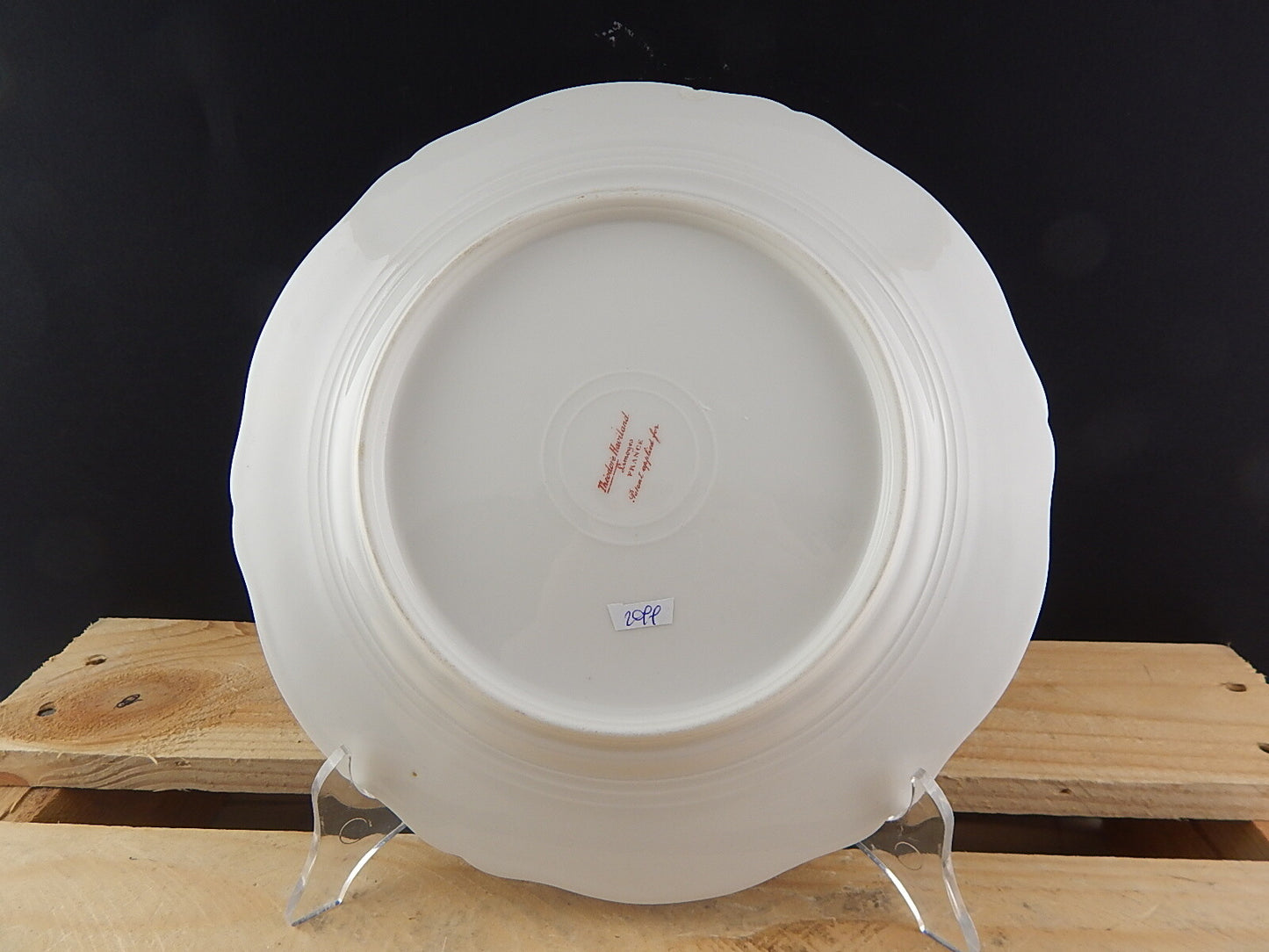 ANTICO PIATTO DIPINTO PORCELLANA LIMOGES THEODOR HAVILAND FINE 1800 DIFETTO 2099