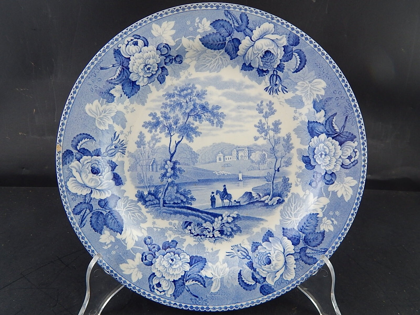 ANTICO COLLEZIONE PIATTO PORCELLANA WEDGWOOD META' 800 VITTORIANO DIFETTO ###