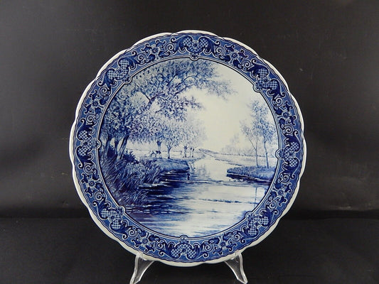 PIATTO COLLEZIONE PORCELLANA CERAMICA 1960 DELFTS ROYAL SPHINX MAASTRICHT 31 CM