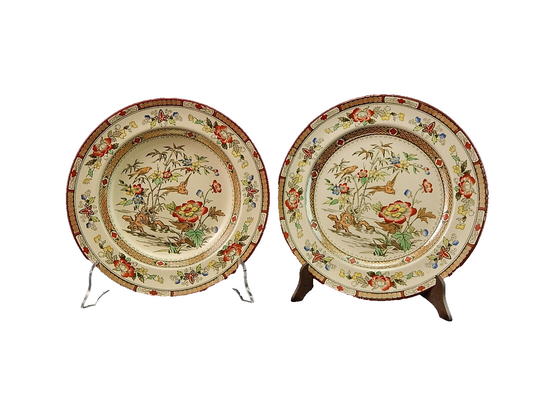 ANTICO 1880 SERVIZIO 24 PIATTI SEMI PORCELLANA INGLESE BISHOP POWELL & STONIER