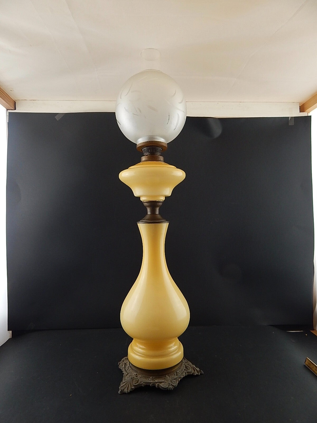 ANTICA COPPIA LAMPADE TAVOLO LUMI A PETROLIO STILE IMPERO NAPOLEONE GIUSEPPINA