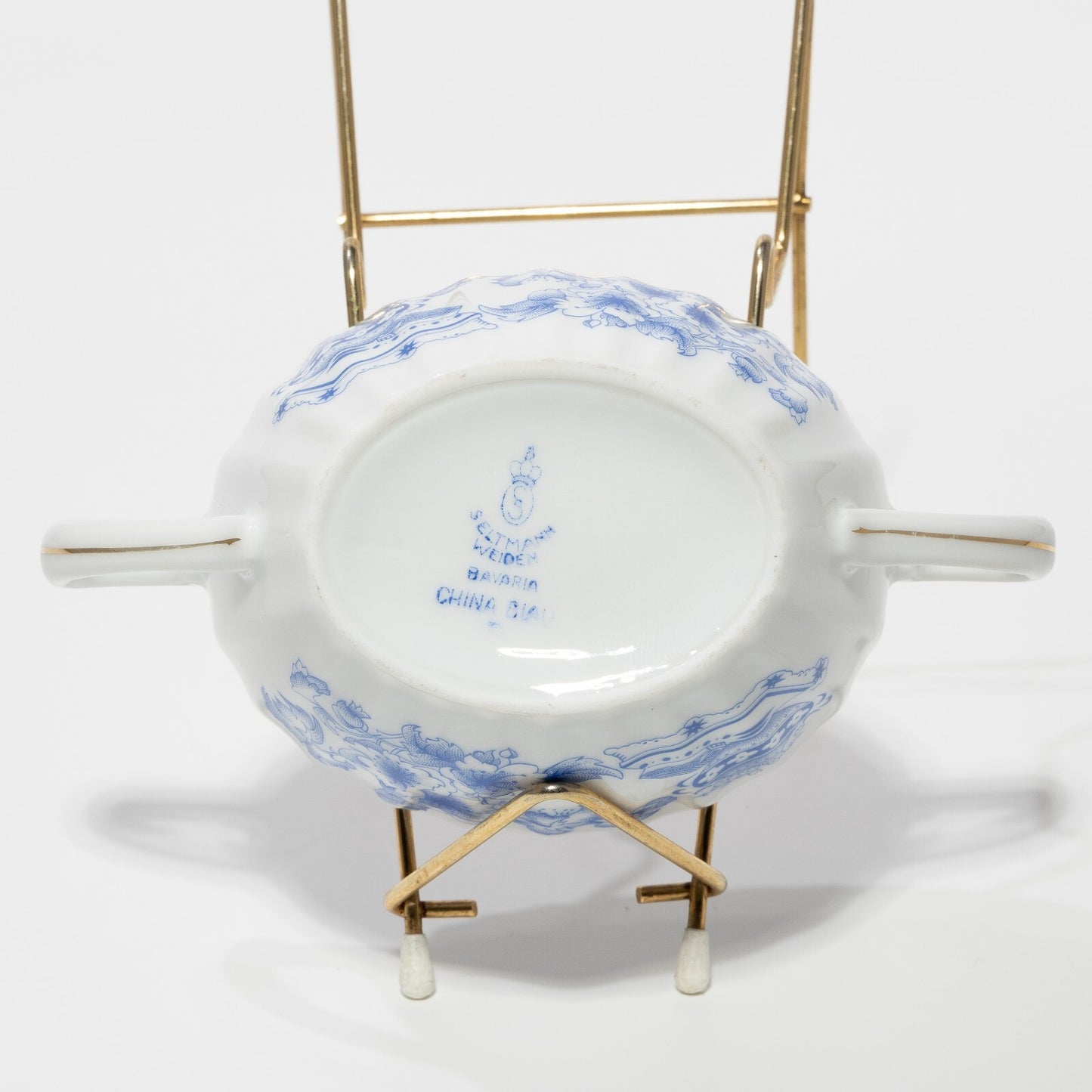 ANTICA ZUCCHERIERA SENZA COPERCHIO PORCELLANA BAVARIA SELTMANN WEIDEN BLAU CHINA