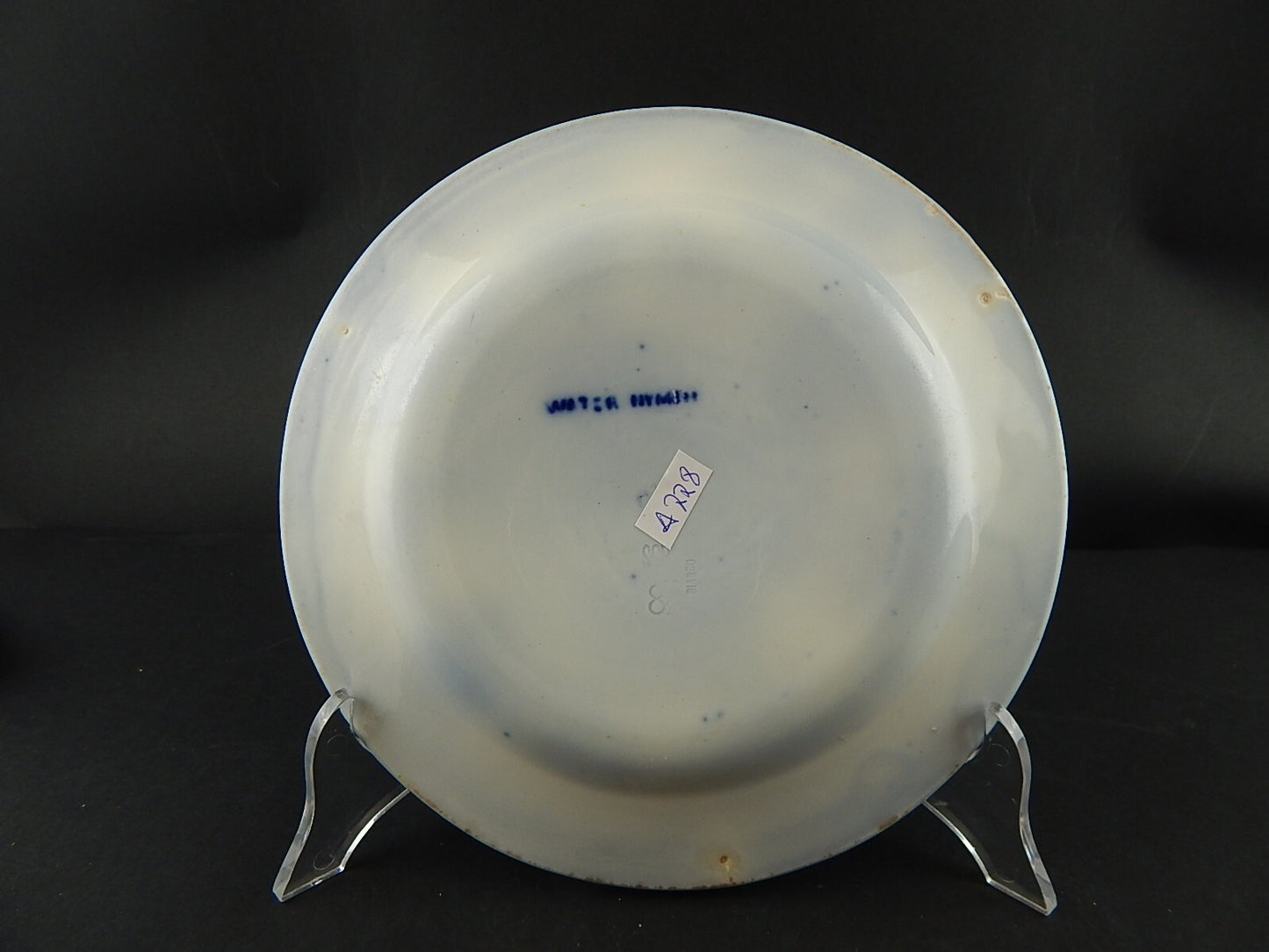 ANTICO PIATTO NINFEE CERAMICA RICHARD MILANO FINE 800 FLOW BLUE WATER NYMPH A778