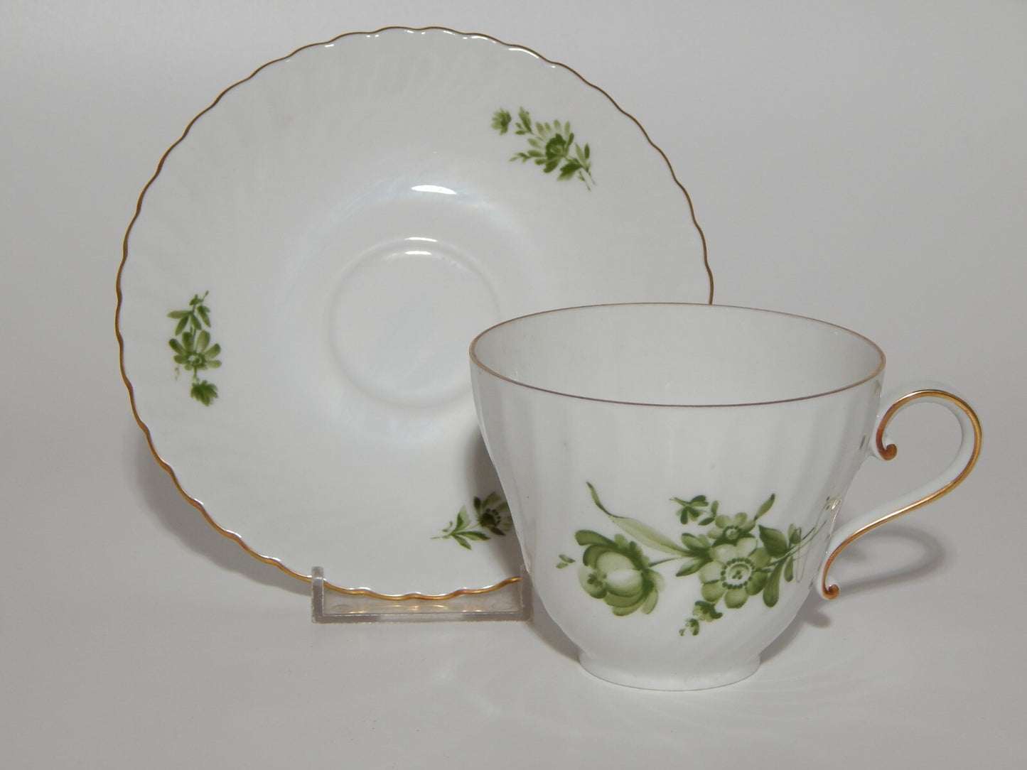 PREZIOSO VINTAGE SERVIZIO DA TE' PORCELLANA TEDESCA KAISER BOUQUET FIORI VERDE