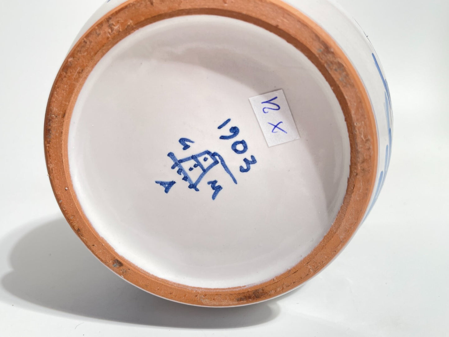 ALBARELLO FARMACIA UNG TABACI CERAMICA MAIOLICA ALBISOLA GIUSEPPE MAZZOTTI 1903