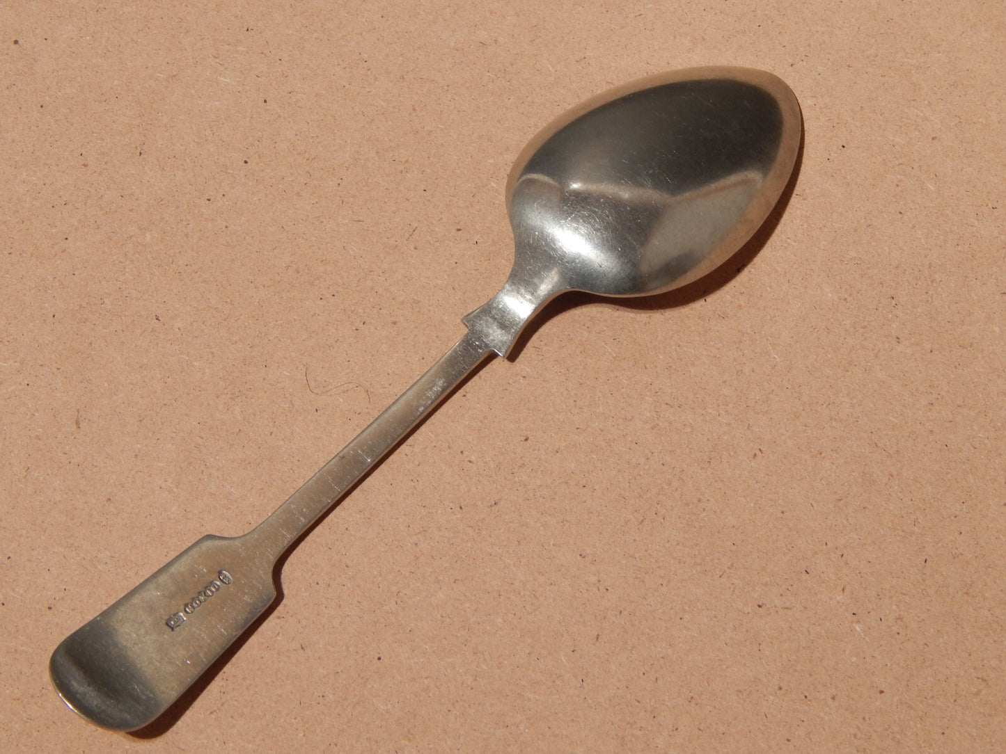 ANTICO SERVIZIO 6 POSATE CUCCHIAI ALPACCA ARGENTATI INGLESI ARGENTIERE DIXON