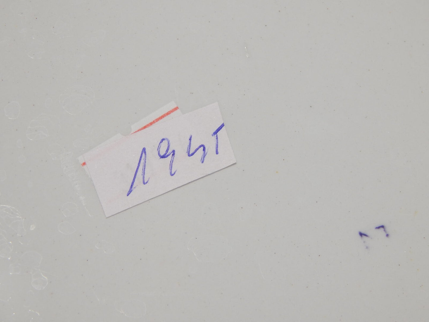 ANTICO GRANDE VASSOIO CERAMICA STAFFORDSHIRE PRIMAVESI 1860 ERMINE BORDER VIOLA