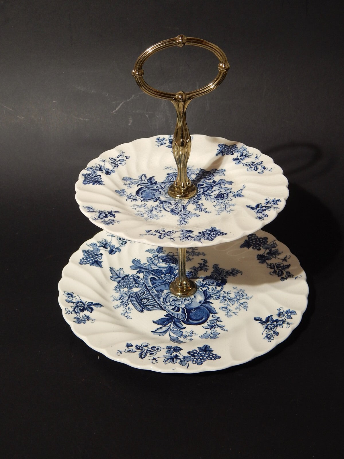 RETRO RARA ALZATA SEMI PORCELLANA BOUNTIFUL MYOTT STAFFORDSHIRE ENGLAND