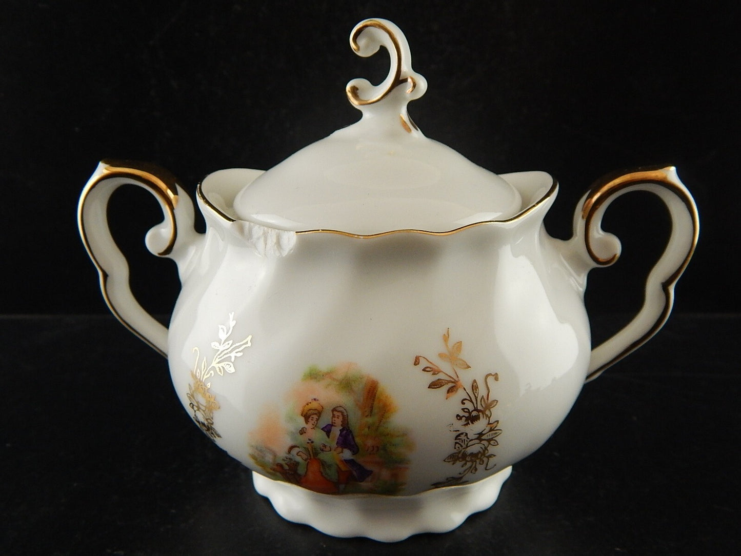 ANTICA ROCAILLE ZUCCHERIERA PORCELLANA RHEINPFALZ HARTPORZELLAN BAVARIA DIFETTO