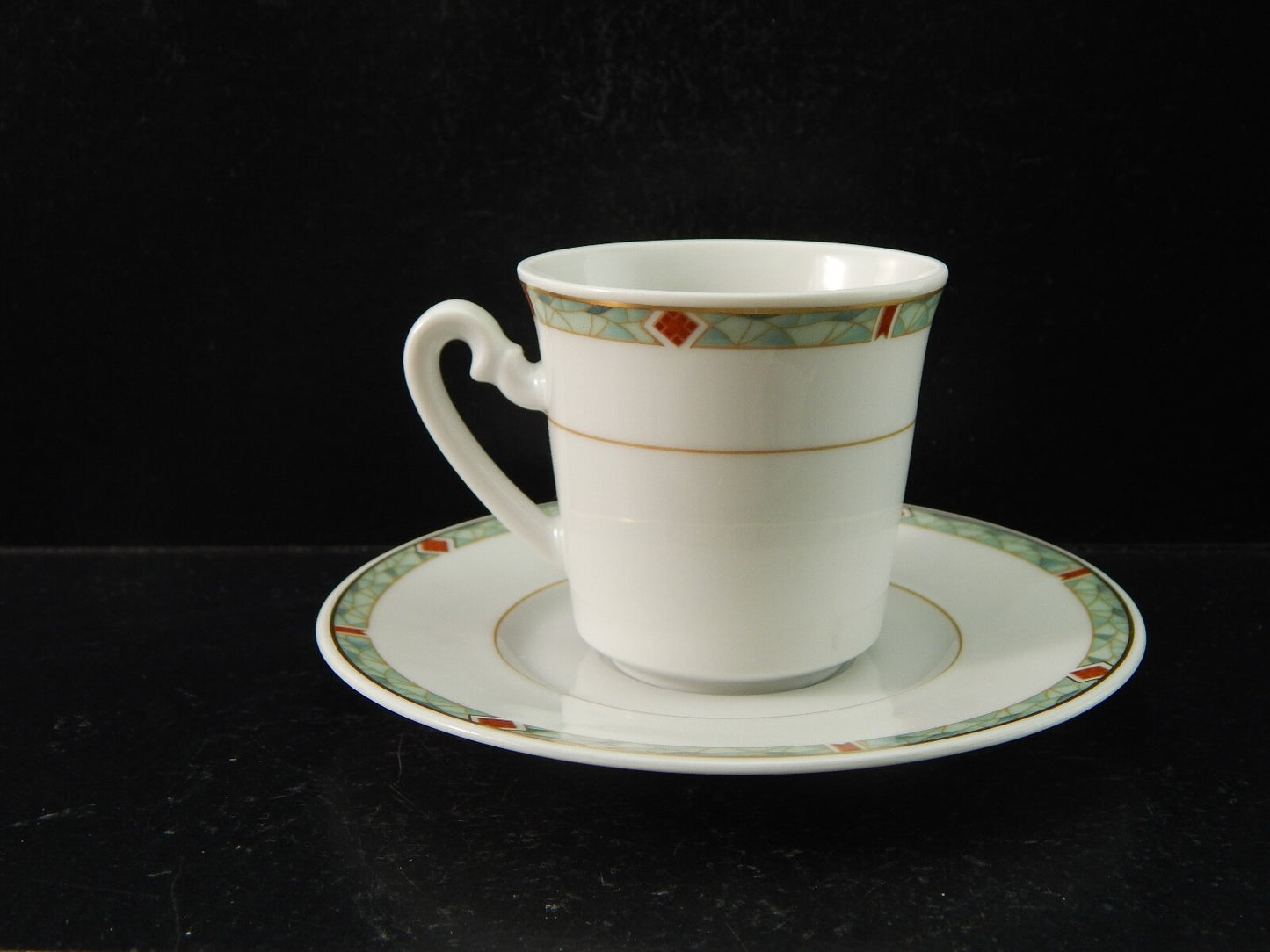VINTAGE SERVIZIO CAFFÈ PORCELLANA H W DESIGN BAVARIA STILE ART DECO
