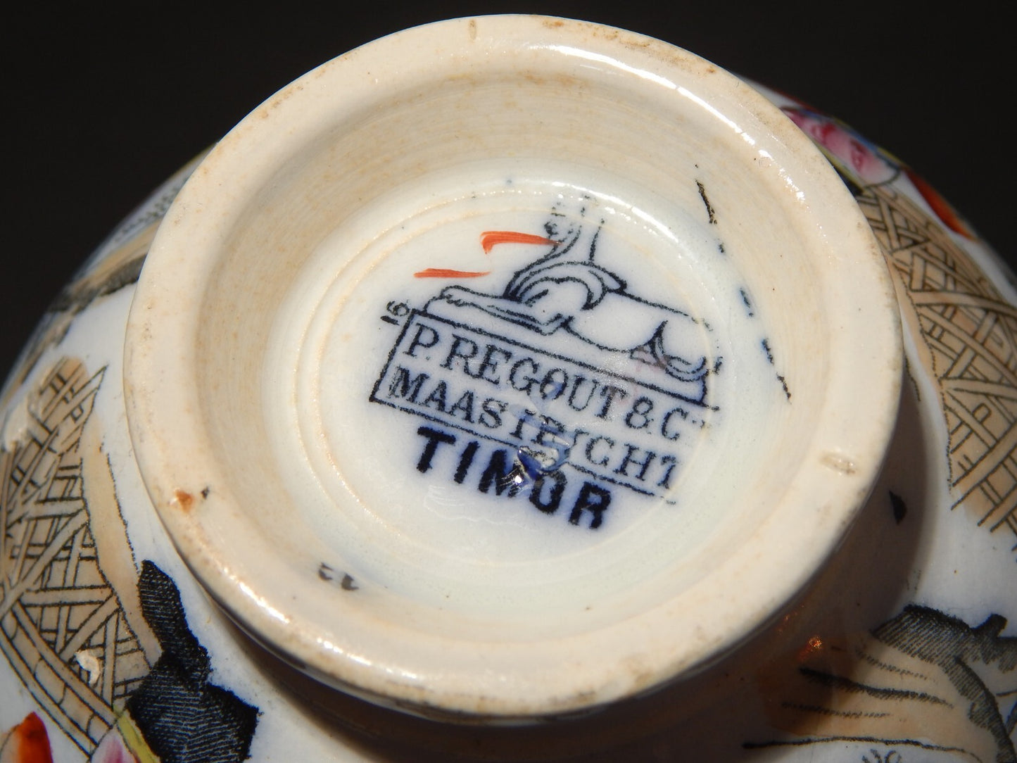 ANTICA CIOTOLA PICCOLA SCODELLA PORCELLANA MAASTRICHT PETRUS REGOUT TIMOR