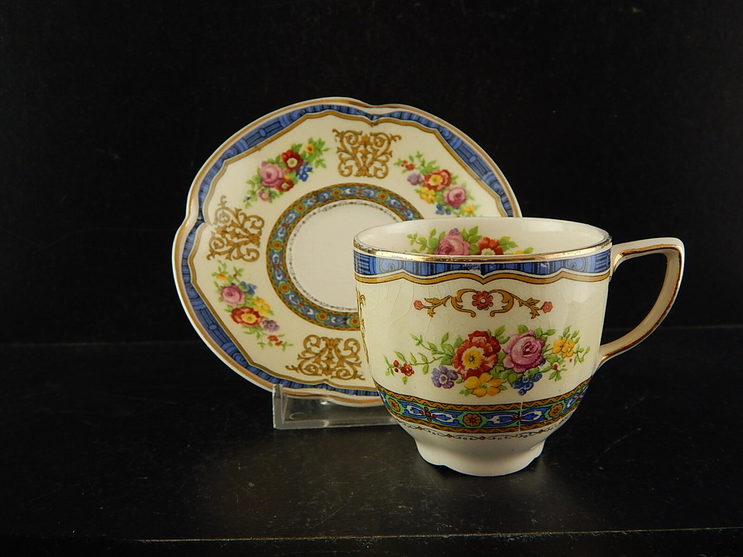 ANTICA 1913 TAZZA PIATTINO SEMI PORCELLANA JOHNSONS BROS COLLEZIONE PAREEK #7689